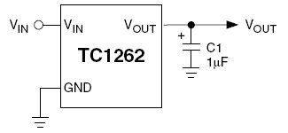 TC1262-5.0, КМОП стабилизаторы с фиксированным выходом